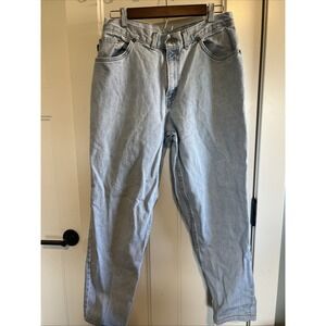 CHIC 14P Vintage 80s 90s Light Blue High Waist‎ Tapered Mom Jeans High Waist
